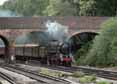 Photograph of OLIVER CROMWELL - 70013 OLIVER CROMWELL at Winchfield on 14/05/11